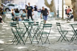 Fermob Terrassenmöbel^Bistro Metallstuhl, Opalgrün