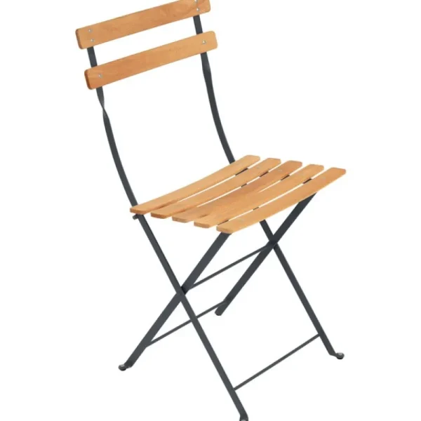 Fermob Terrassenmöbel^Bistro Naturel Stuhl, anthrazit