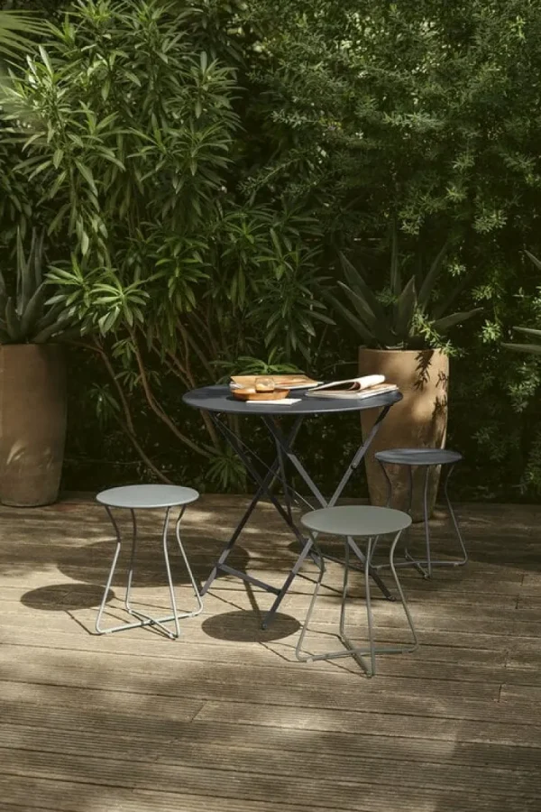 Fermob Terrassenmöbel^Tisch Bistro, 77 cm, lakritzschwarz