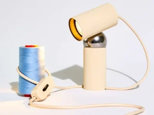Flos Tischlampen-Bilboquet Tischleuchte, Leinenweiß