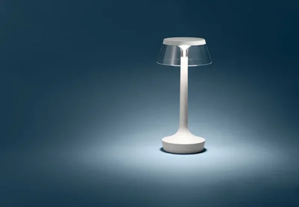 Flos Tischlampen | Tragbare Lampen-Bon Jour Unplugged Tischleuchte, Weiß - Klar