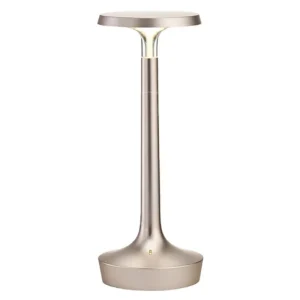 Flos Tischlampen | Tragbare Lampen-Bon Jour Unplugged Tischleuchte, Chrom Matt, Transparent