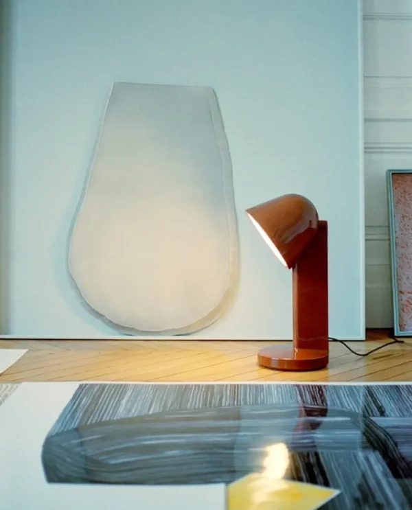 Vitra Tischlampen-Flos Céramique Down Tischleuchte, Rostrot