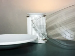 Flos Tischlampen-Taccia Tischleuchte, klein, Mattweiß