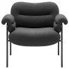 GUBI Sitzgelegenheiten-Fogia Bollo Loungesessel, Main Line Flax 28 - Schwarz