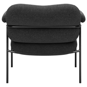 GUBI Sitzgelegenheiten-Fogia Bollo Loungesessel, Main Line Flax 28 - Schwarz