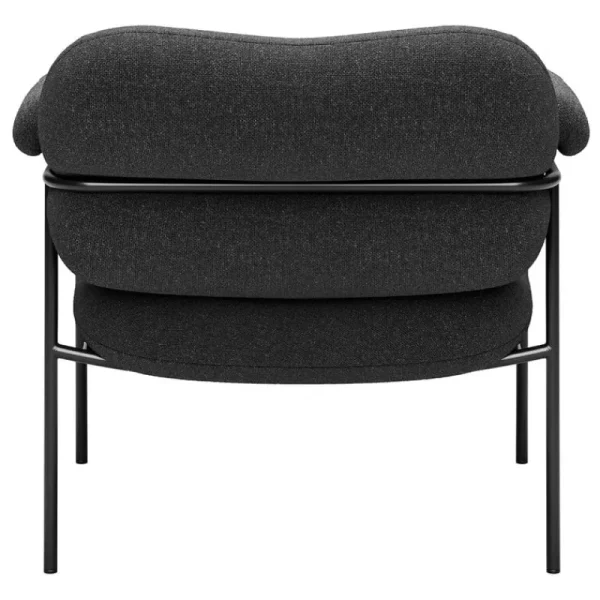 GUBI Sitzgelegenheiten-Fogia Bollo Loungesessel, Main Line Flax 28 - Schwarz