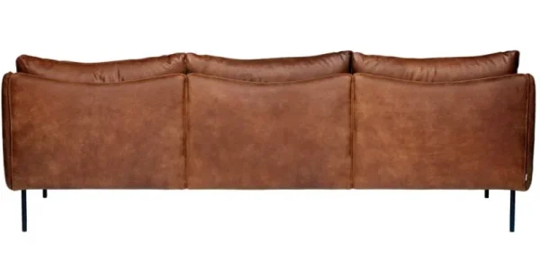 Fogia Sofas Und Liegen-Tiki 3-Sitzer-Sofa, schwarzer Stahl - Rangers-Vintageleder
