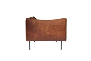Fogia Sofas Und Liegen-Tiki 3-Sitzer-Sofa, schwarzer Stahl - Rangers-Vintageleder