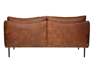 Fogia Sofas Und Liegen-Tiki 2-Sitzer-Sofa, schwarzer Stahl - Rangers-Vintageleder