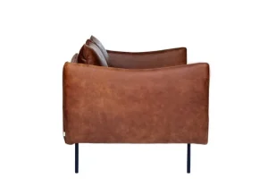 Fogia Sofas Und Liegen-Tiki 2-Sitzer-Sofa, schwarzer Stahl - Rangers-Vintageleder