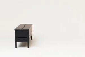 Kartell Aufbewahrungsmöbel | Sitzgelegenheiten-Form & Refine A Line Aufbewahrungsbank, 111 cm, schwarz gebeizte Eiche