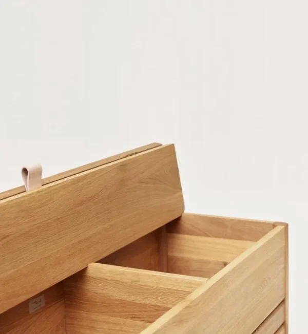 Ariake Aufbewahrungsmöbel | Sitzgelegenheiten-Form & Refine A Line Aufbewahrungsbank, 111 cm, Eiche