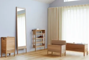 Form & Refine Garderoben Und Kleiderbügel^Form & Refine A Line Schuhregal, 72 cm, Eiche weiß