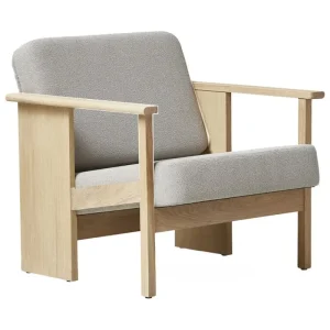 Fritz Hansen Sitzgelegenheiten-Form & Refine Block Loungesessel, Eiche weiß geölt - Gabriel Grain 61247