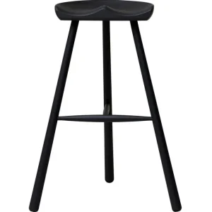 Muuto Sitzgelegenheiten-Form & Refine Shoemaker Chair No. 78 Barhocker, Buche schwarz