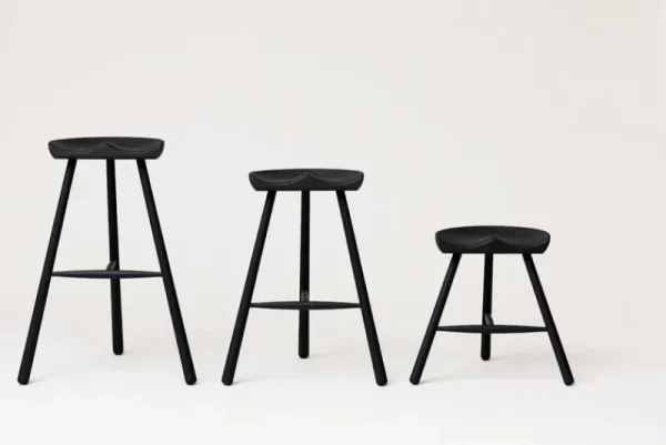 Muuto Sitzgelegenheiten-Form & Refine Shoemaker Chair No. 78 Barhocker, Buche schwarz