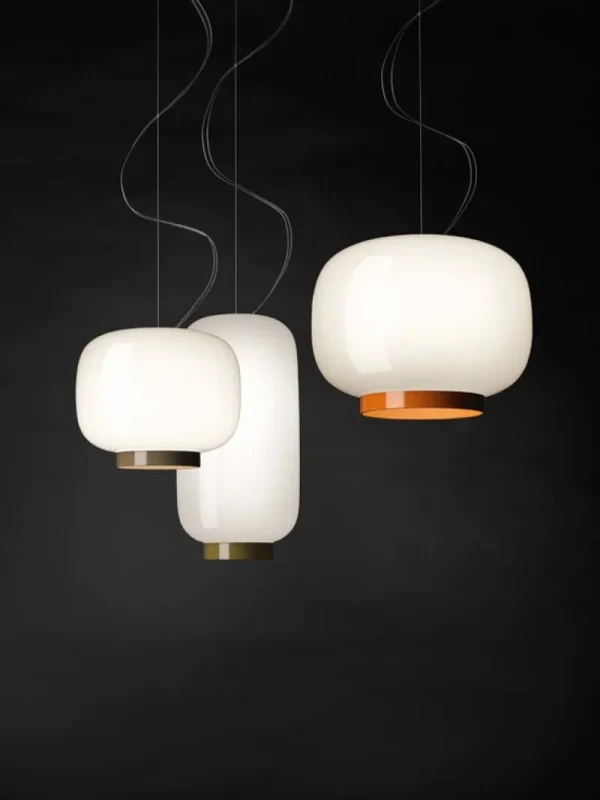 Flos Deckenleuchten-Foscarini Chouchin Reverse 1 Pendelleuchte, Weiß – Orange