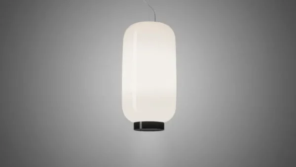 Pilke Lights Deckenleuchten-Foscarini Chouchin Reverse 2 Pendelleuchte, Weiß - Schwarz