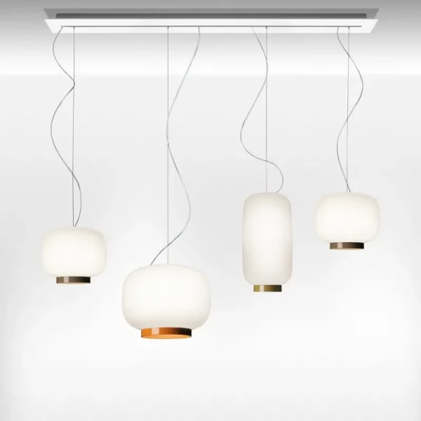 Flos Deckenleuchten-Foscarini Chouchin Reverse 1 Pendelleuchte, Weiß – Orange
