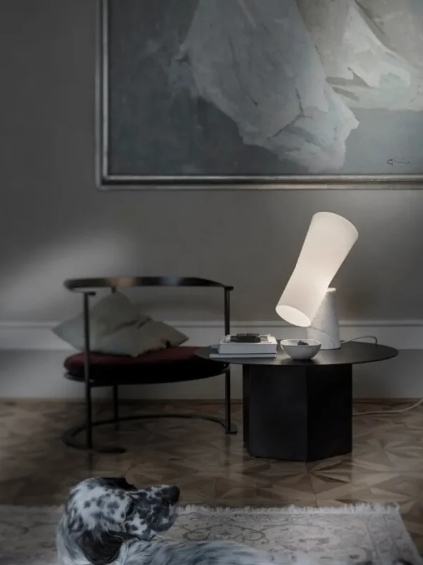 Santa & Cole Tischlampen-Foscarini Nile Tischleuchte, Weiß