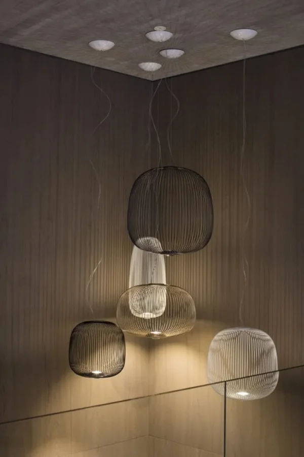 Frama Deckenleuchten-Foscarini Spokes 1 Pendelleuchte, dimmbar, Weiß