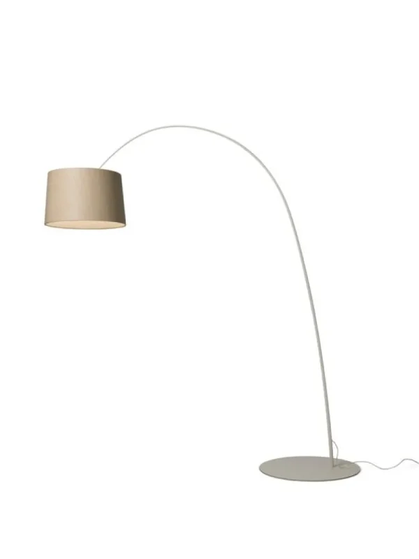 HAY Stehleuchten-Foscarini Twiggy Wood Stehleuchte, Greige