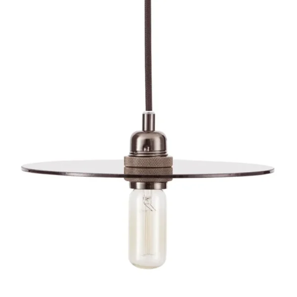 Pilke Lights Deckenleuchten-Frama Circle Shade M Pendelleuchte, 25 cm, Rauchglas