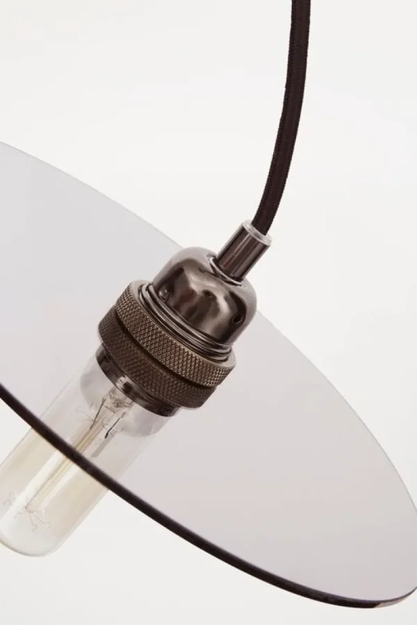 Pilke Lights Deckenleuchten-Frama Circle Shade M Pendelleuchte, 25 cm, Rauchglas