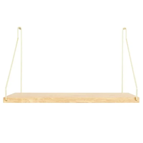 String Furniture Regale-Frama D27 Wandregal, 40 cm, Eiche/Messing