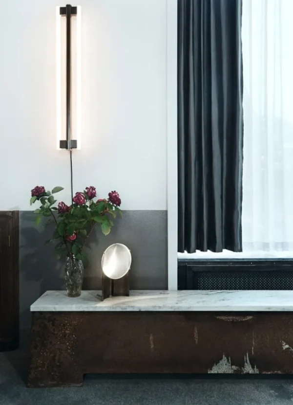 Flos Wandleuchten-Frama Eiffel Doppelwandleuchte, 100 cm, Schwarz