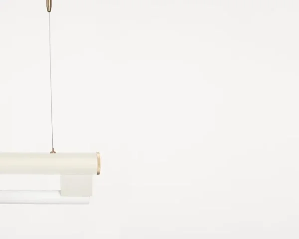 Stilnovo Deckenleuchten-Frama Eiffel Single Pendelleuchte, 100 cm, Cremeweiß