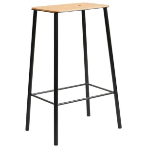 NORR11 Sitzgelegenheiten-Frama Hocker Adam, 65 cm, Eiche – mattschwarz