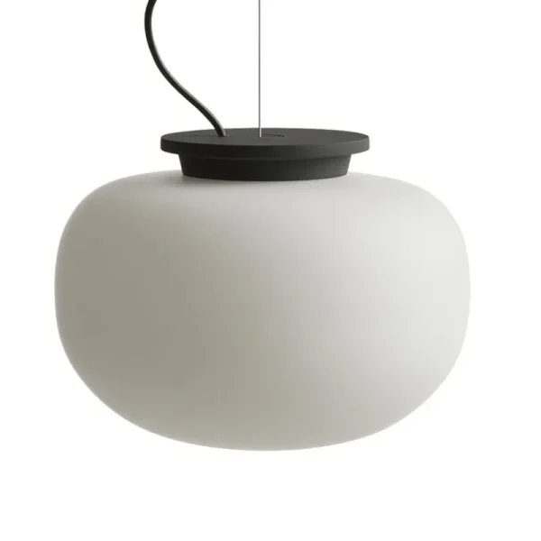 Frandsen Deckenleuchten-Supernate Pendelleuchte, 28 cm, opalweiß - schwarz