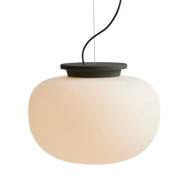 Frandsen Deckenleuchten-Supernate Pendelleuchte, 38 cm, opalweiß - schwarz