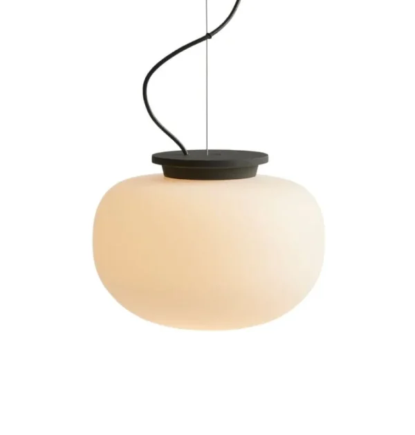 Frandsen Deckenleuchten-Supernate Pendelleuchte, 28 cm, opalweiß - schwarz