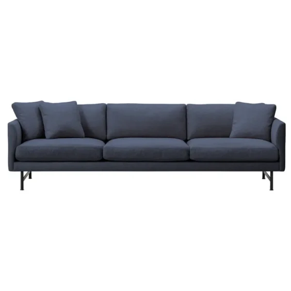 Fredericia Sofas Und Liegen-Calmo 80 Sofa, 3-Sitzer, schwarzer Stahl - Sunniva 783