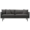 Fredericia Sofas Und Liegen-Calmo 95 Sofa, 2-Sitzer, schwarzer Stahl - Sunniva 173