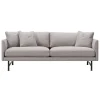 HAY Sofas Und Liegen-Fredericia Calmo 95 Sofa, 2-Sitzer, schwarzer Stahl - Sunniva 717