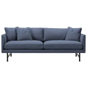 New Works Sofas Und Liegen-Fredericia Calmo 95 Sofa, 2-Sitzer, schwarzer Stahl - Sunniva 783