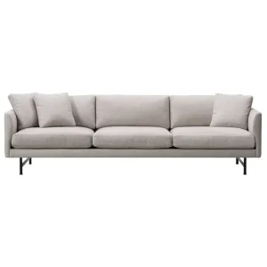 ferm LIVING Sofas Und Liegen-Fredericia Calmo 80 Sofa, 3-Sitzer, Sunniva 242 – schwarzer Stahl