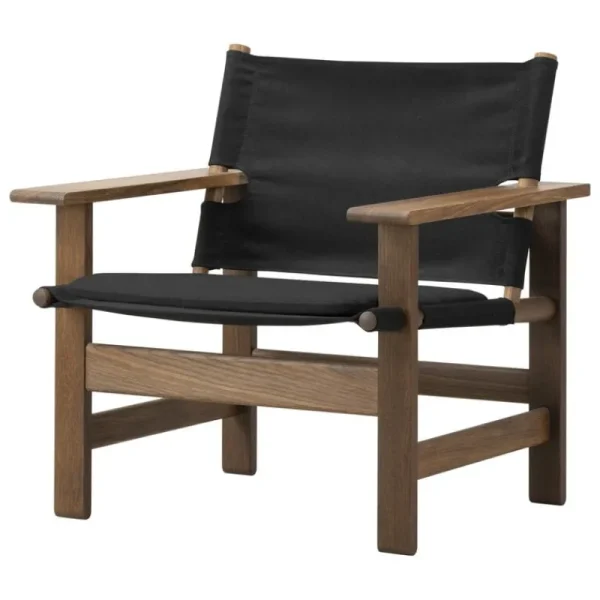 HAY Sitzgelegenheiten-Fredericia Canvas Stuhl m. Sitzkissen, Eiche geölt - schwarzes Canvas