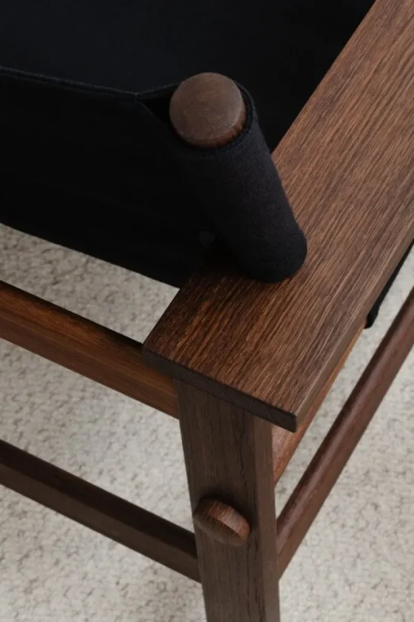 HAY Sitzgelegenheiten-Fredericia Canvas Stuhl m. Sitzkissen, Eiche geölt - schwarzes Canvas