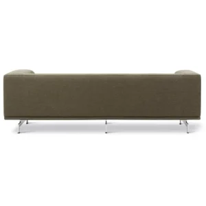 Fredericia Sofas Und Liegen-Delphi 2-Sitzer-Sofa, gebürstetes Aluminium - Olivgrün Clay 14