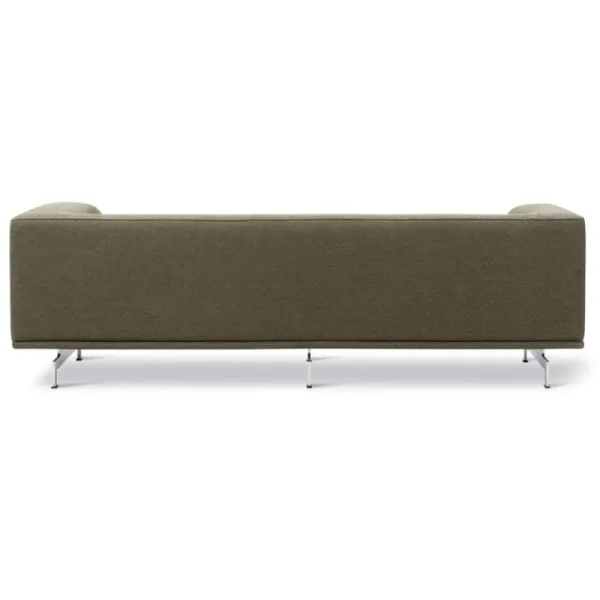 Fredericia Sofas Und Liegen-Delphi 2-Sitzer-Sofa, gebürstetes Aluminium - Olivgrün Clay 14