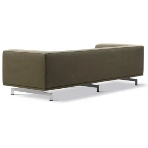 Fredericia Sofas Und Liegen-Delphi 2-Sitzer-Sofa, gebürstetes Aluminium - Olivgrün Clay 14