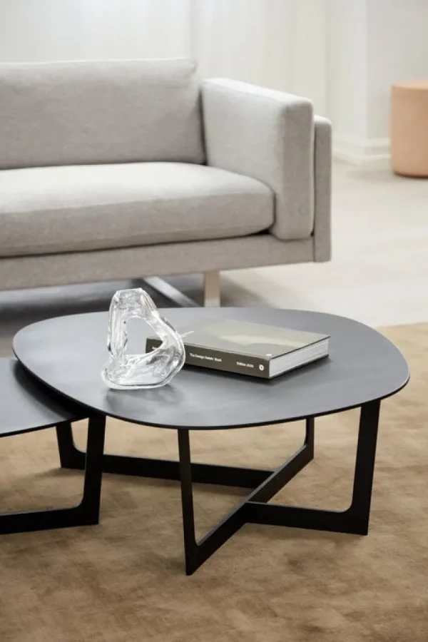 Magis Tische-Fredericia Insula Couchtisch, 72 x 78 cm, schwarzes Aluminium