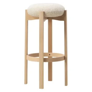 ferm LIVING Sitzgelegenheiten-Fredericia Pioneer Barhocker, Eiche lackiert - Beige Zero 0001