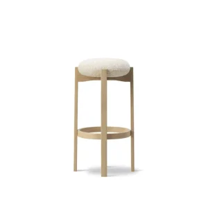 ferm LIVING Sitzgelegenheiten-Fredericia Pioneer Barhocker, Eiche lackiert - Beige Zero 0001