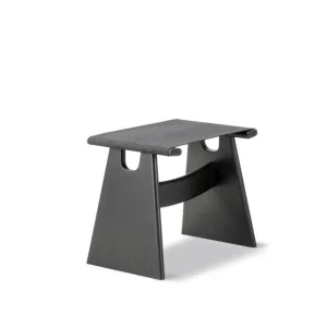 Fritz Hansen Sitzgelegenheiten-Fredericia Seto Hocker, Eiche schwarz lackiert - schwarzes Canvas